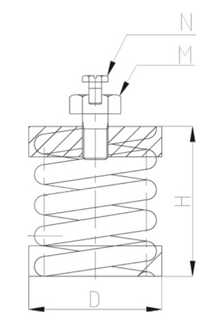 ZTH型彈簧減震器結(jié)構(gòu)